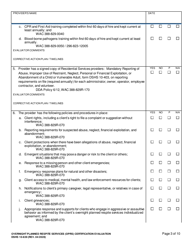 DSHS Form 10-639 Overnight Planned Respite Services (Oprs) Certification Evaluation - Washington, Page 3