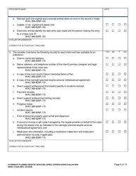 DSHS Form 10-639 Overnight Planned Respite Services (Oprs) Certification Evaluation - Washington, Page 6
