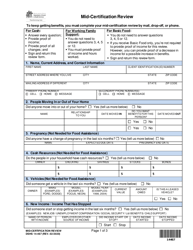 DSHS Form 14-467 Mid-certification Review - Washington