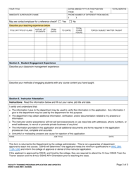 DSHS Form 15-548 Adult Family Home (Afh) Administrator Training Instructor Application - Washington, Page 3