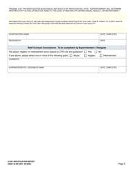DSHS Form 16-202 5-day Investigation Report - Washington, Page 2