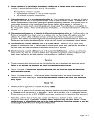 Form SS-4432 Application for Certificate of Authority Nonprofit Corporation - Tennessee, Page 3