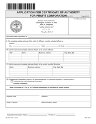 Form SS-4431 Application for Certificate of Authority for-Profit Corporation - Tennessee, Page 6