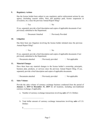 Annual Report for Texas Currency Exchange License Holders - Texas, Page 3