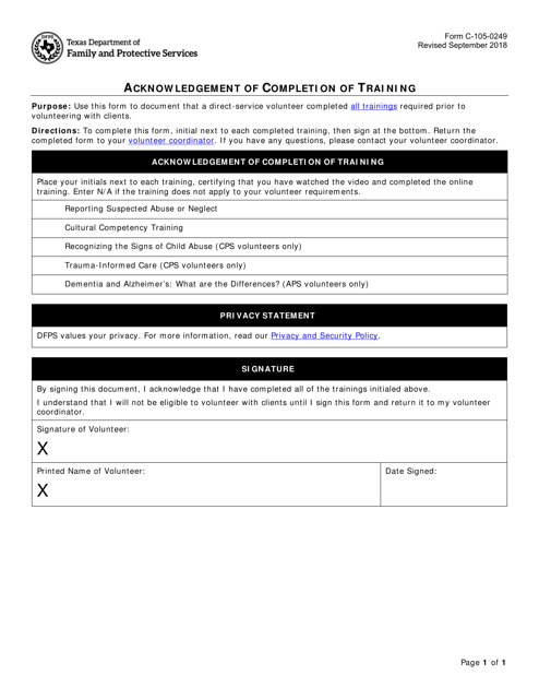 form-c-105-0249-download-fillable-pdf-or-fill-online-acknowledgement-of