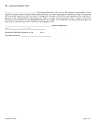 TDLR Form IHB151 Commercial Installation Permit Application - Texas, Page 4