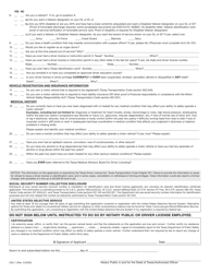 Form CDL-1 Texas Commercial Driver License Application - Texas, Page 2