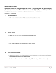Form RC-5 Self Evaluation Questionnaire - Texas, Page 2