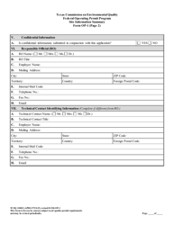 Form TCEQ-10002 (OP-1) Site Information Summary - Texas, Page 13