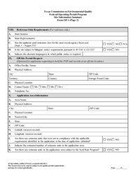 Form TCEQ-10002 (OP-1) Site Information Summary - Texas, Page 14