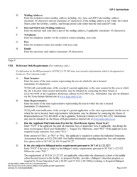 Form TCEQ-10002 (OP-1) Site Information Summary - Texas, Page 6