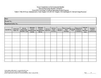 Form TCEQ-10030 (OP-UA16) Solvent Degreasing Machine Attributes - Texas, Page 11