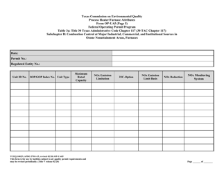 Form TCEQ-10025 (OP-UA05) Process Heater/Furnace Attributes - Texas, Page 23