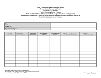 Form TCEQ-10025 (OP-UA05) Process Heater/Furnace Attributes - Texas, Page 24
