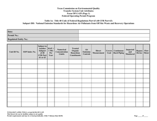 Form TCEQ-10247 (OP-UA55) Transfer System Attributes - Texas, Page 7