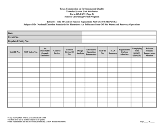 Form TCEQ-10247 (OP-UA55) Transfer System Attributes - Texas, Page 8