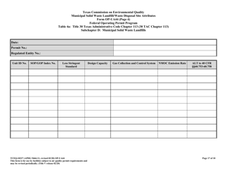 Form 10227 (OP-UA44) Municipal Solid Waste Landfill/Waste Disposal Site Attributes - Texas, Page 17