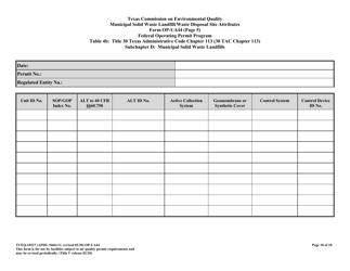 Form 10227 (OP-UA44) Municipal Solid Waste Landfill/Waste Disposal Site Attributes - Texas, Page 18