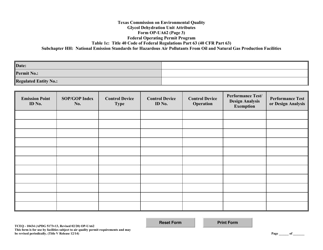 Form TCEQ-10434 (OP-UA62) Glycol Dehydration Unit Attributes - Texas, Page 10
