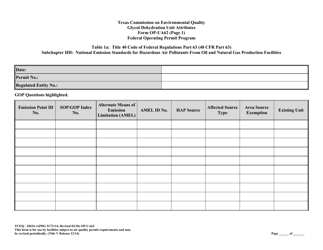 Form TCEQ-10434 (OP-UA62) Glycol Dehydration Unit Attributes - Texas, Page 8