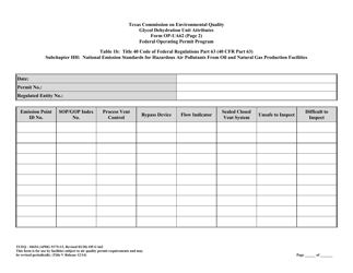 Form TCEQ-10434 (OP-UA62) Glycol Dehydration Unit Attributes - Texas, Page 9