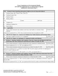 Form TCEQ-20410 Air Curtain Incinerator General Operating Permit (Gop) Number 518 Application for an Authorization to Operate - Texas, Page 16