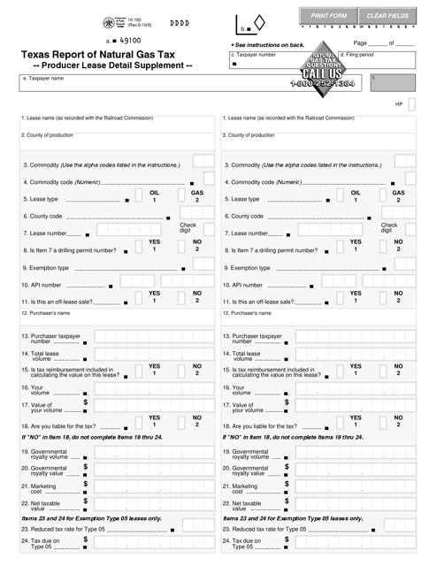 Form 10-163  Printable Pdf