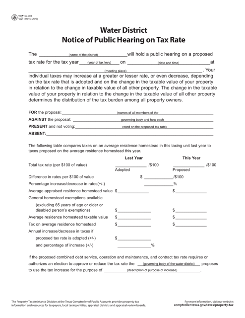 Form 50-304  Printable Pdf