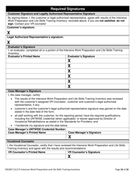 Form VR3387 Intensive Work Preparation and Life Skills Training Inventory - Texas, Page 16