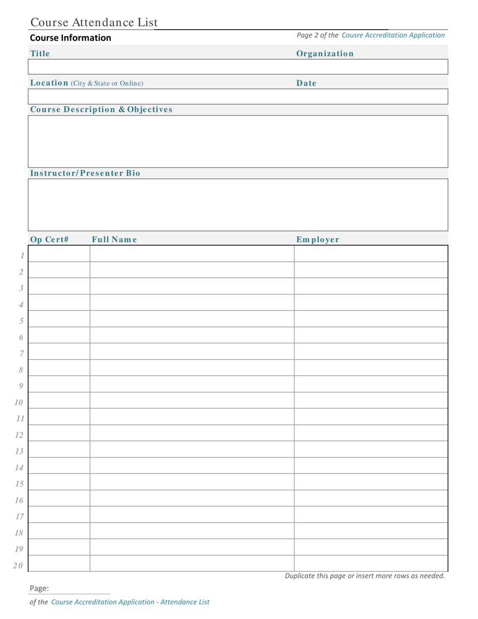 Continuing Education Unit (Ceu) Course Accreditation Application - Utah, Page 2