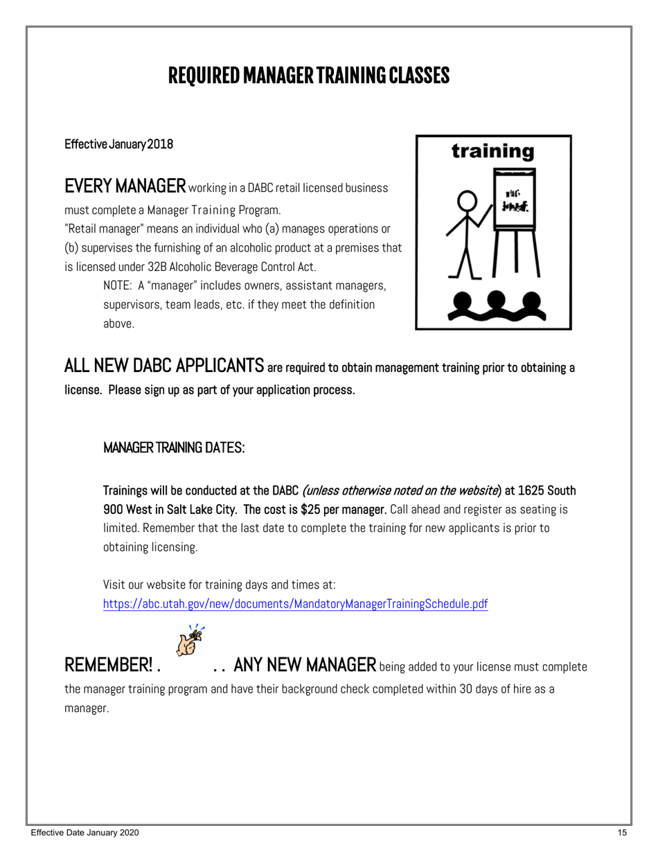 Restaurant on-Premise Retail License Application - Utah, Page 15