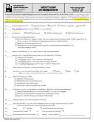 Document preview: Restaurant on-Premise Retail License Application - Utah
