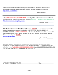 Weighing &amp; Measuring Device/Individual Application for Registered Service Person - Utah, Page 2