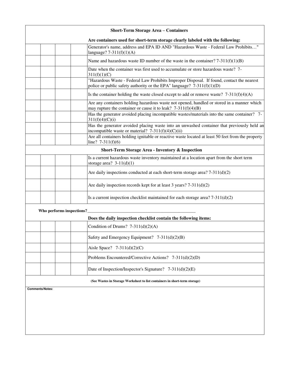 Vermont Full Cei Checklist - Lqg Hazardous Waste Generators - Fill Out ...