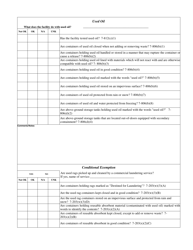 Full Cei Checklist - Lqg Hazardous Waste Generators - Vermont, Page 13
