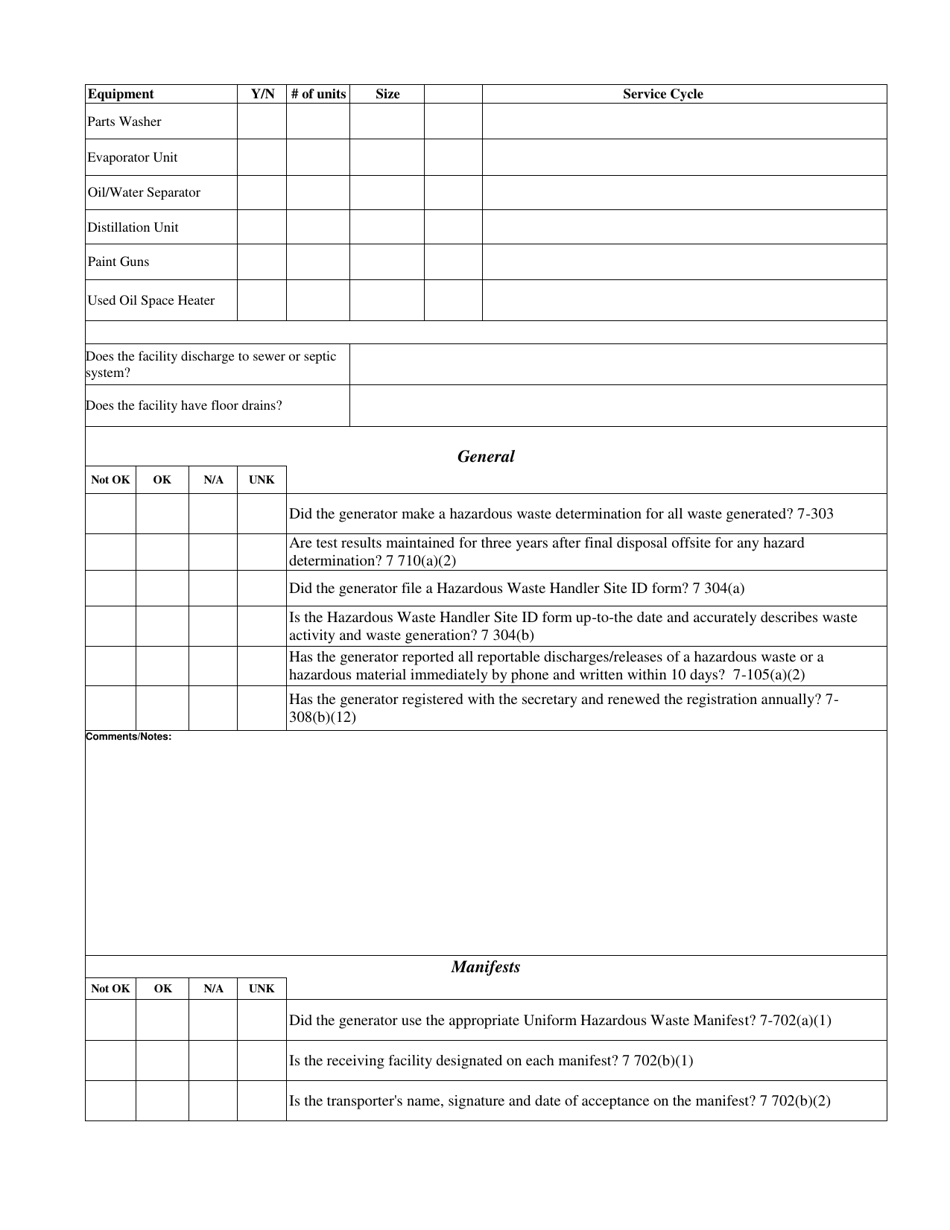 Vermont Full Cei Checklist - Lqg Hazardous Waste Generators - Fill Out ...