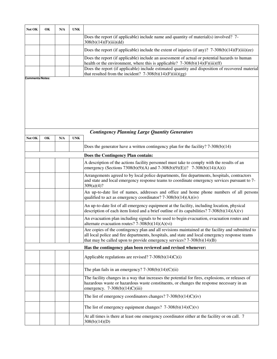 Vermont Full Cei Checklist - Lqg Hazardous Waste Generators - Fill Out ...