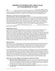 Public Education Following a Lead Action Level Exceedance - Vermont, Page 2