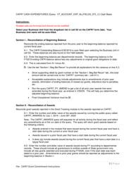 Instructions for Form CAFR-7 Grants Commitment Form - Vermont, Page 2