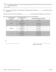 Form 400-00106 Juvenile Probation Certificate - Vermont, Page 3