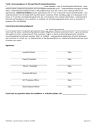 Form 400-00106 Juvenile Probation Certificate - Vermont, Page 4