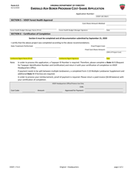 Form 6.5 Emerald Ash Borer Program Cost-Share Application - Virginia, Page 2