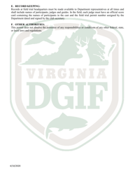 Application for Dog Field Trial Permit - Virginia, Page 4
