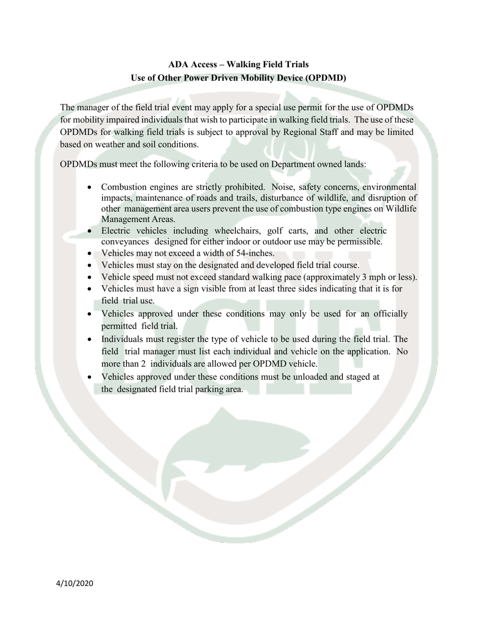 Application for Dog Field Trial Permit - Virginia, Page 6