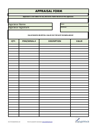 Document preview: Appraisal Form - Samplewords