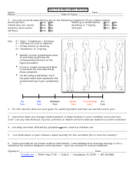 Document preview: Health & Wellness Report Template - Integrative Touch and Bodywork