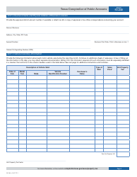 Form 50-246 Dealer's Motor Vehicle Inventory Tax Statement - Texas, Page 2