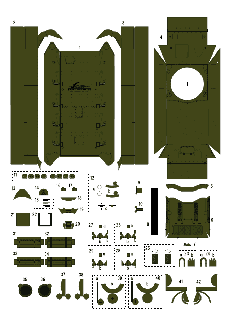 Paper Tank Cut-Out Template