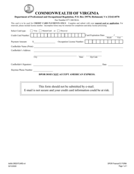 Document preview: Form A406-CREDITCARD Credit Card Payment Form - Virginia
