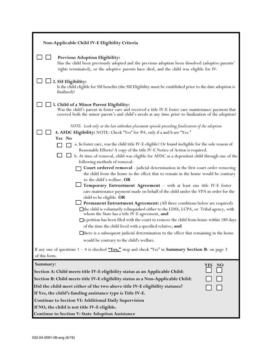 Form 032-04-0091-06-ENG Adoption Assistance Screening Tool - Virginia, Page 3